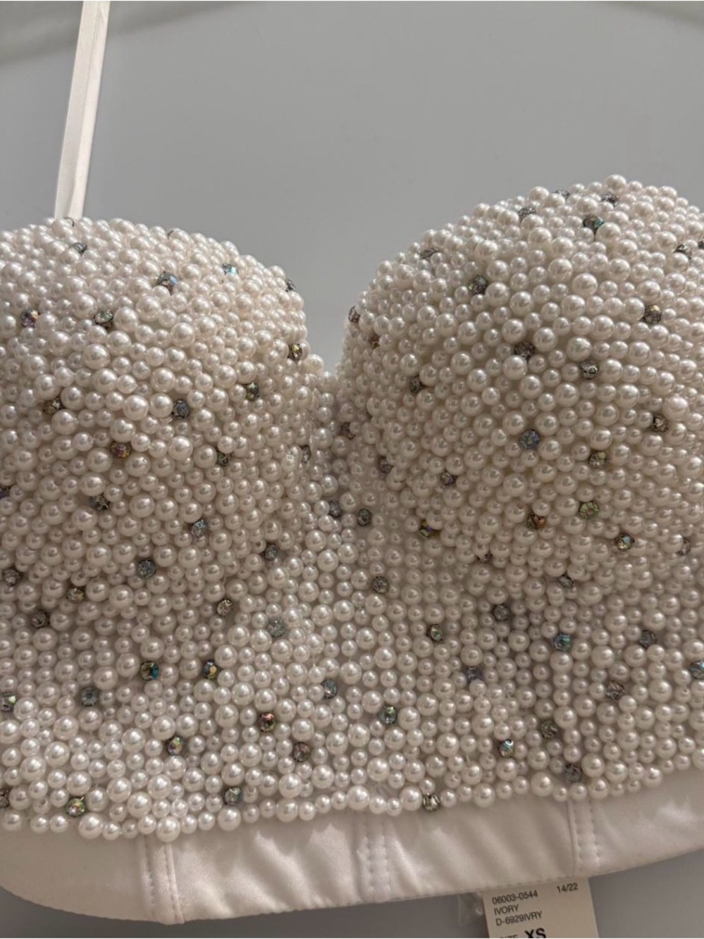 Windsor Ivory Pearl-Embellished Bustier